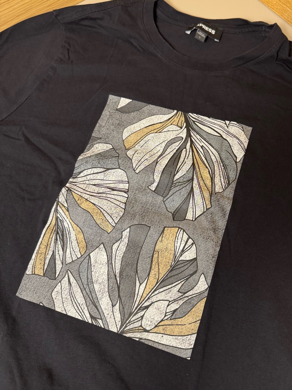 Express Men’s Large Graphic Tee with Monstera Houseplant Graphic